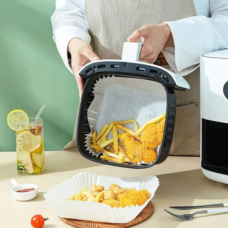 Hillhouse 50 Piece Square Airfryer Liner Set White