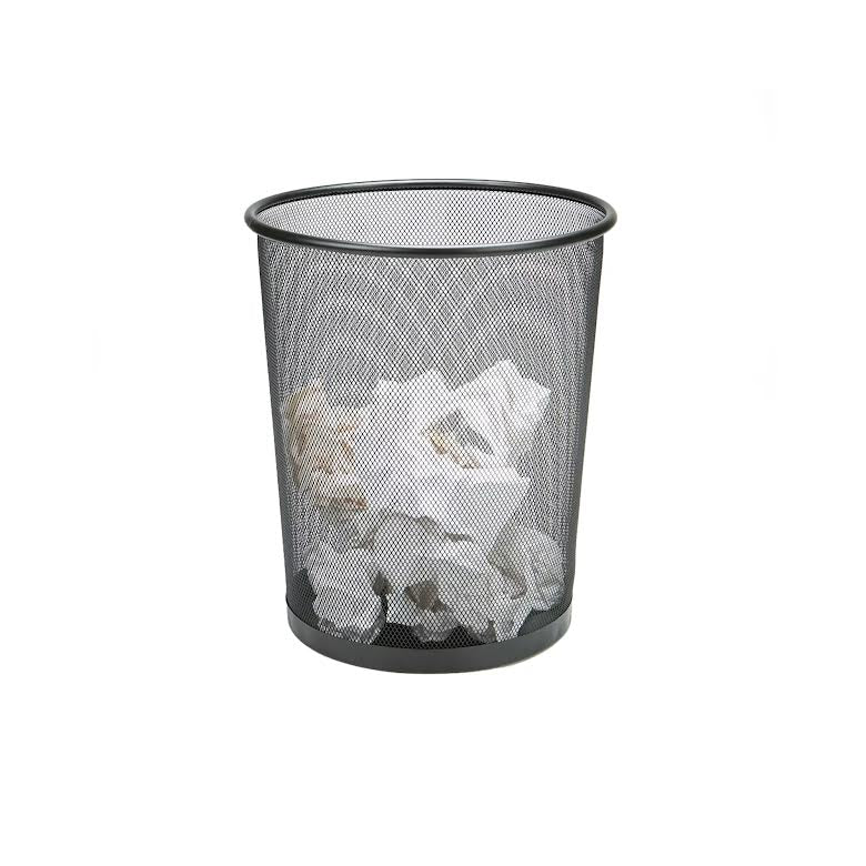 Hillhouse 26cm Wire Wastepaper Basket Black