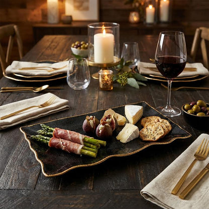 31 x 19cm Rectangular Platter Black