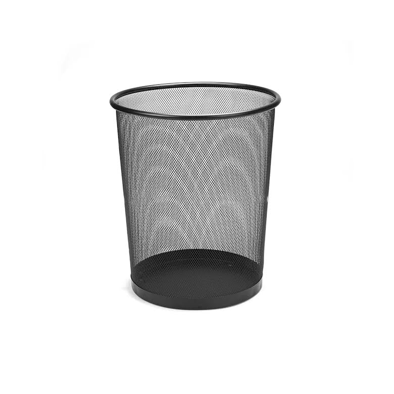 Hillhouse 26cm Wire Wastepaper Basket Black