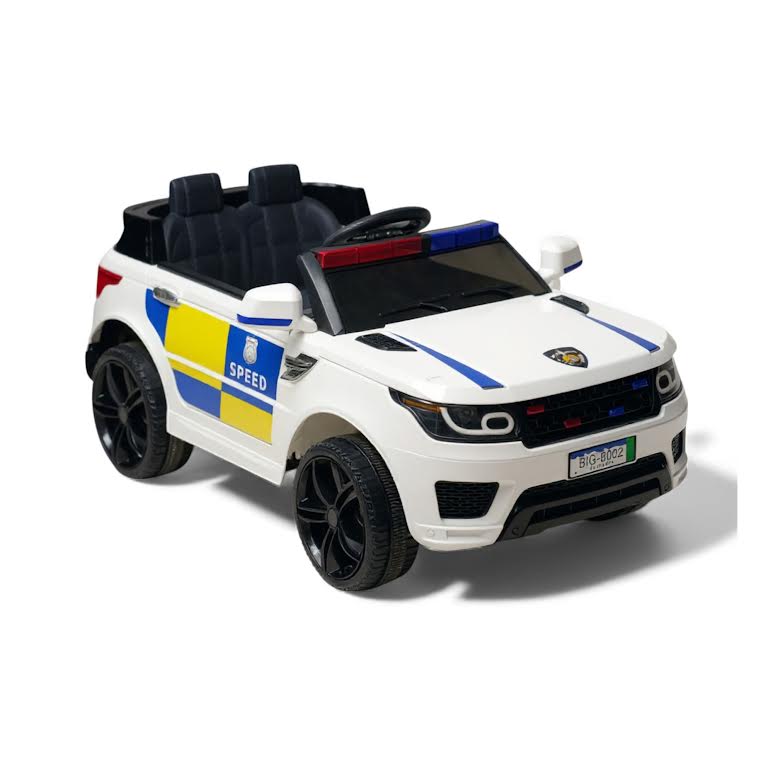 Mercedes Design Kids Police Car Ride On White
