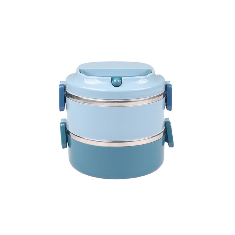 Stackable 2 Tier Lunch Box Blue