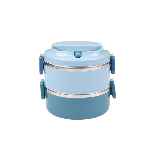Stackable 2 Tier Lunch Box Blue
