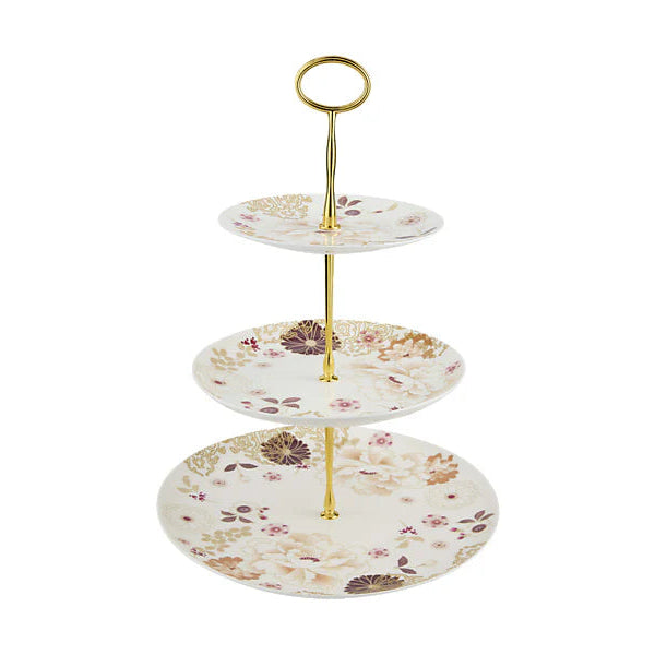 Maxwell & Williams Kimono 3 Tiered Cake Stand White