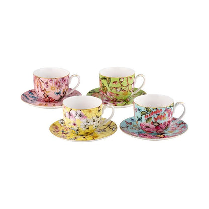 Maxwell & Williams 4 Piece Estelle Michaelides Enchantment Cup & Saucer Set Multicoloured