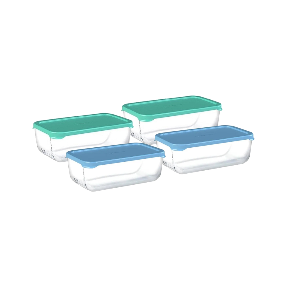 Pasabahce Snowbox 4 Piece 600ml Combo Green