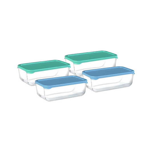 Pasabahce Snowbox 4 Piece 600ml Combo Green