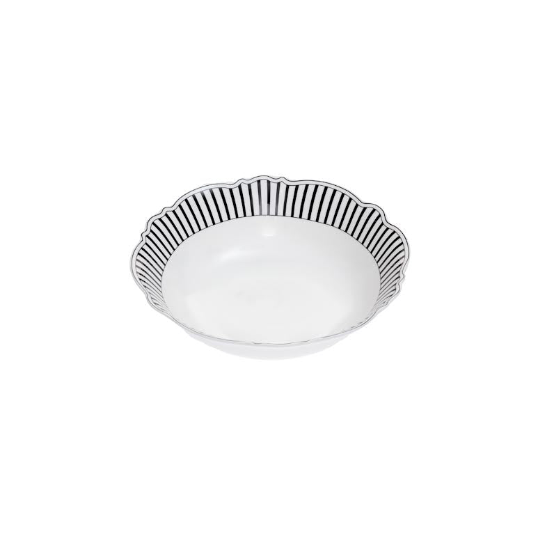 Jenna Clifford Ivory Noir 4 Piece Cereal Bowl Set Black & White