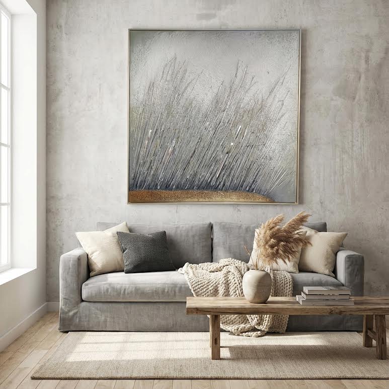 100 x 100cm Tall Grass Design Frame Multicoloured