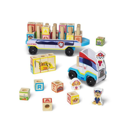 Melissa & Doug Paw Patrol Wooden ABC Block Truck Multicoloured