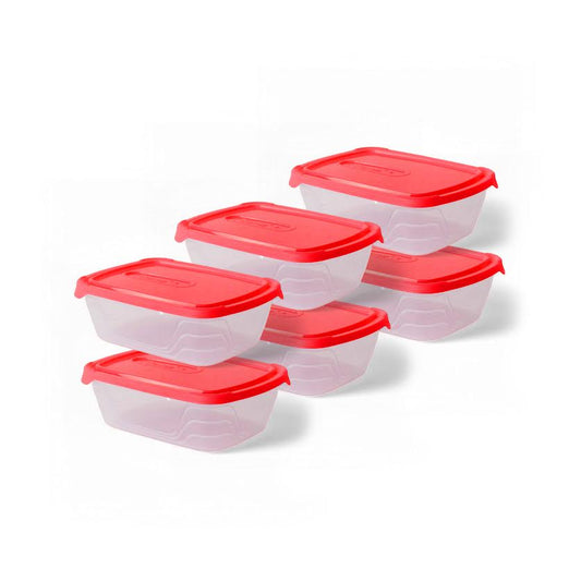 Otima 6 Piece 1.2Lt Snap-It Set Red
