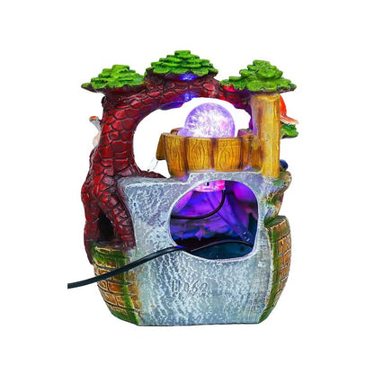 Bird Design Tabletop Indoor Water Fountain Multicoloured