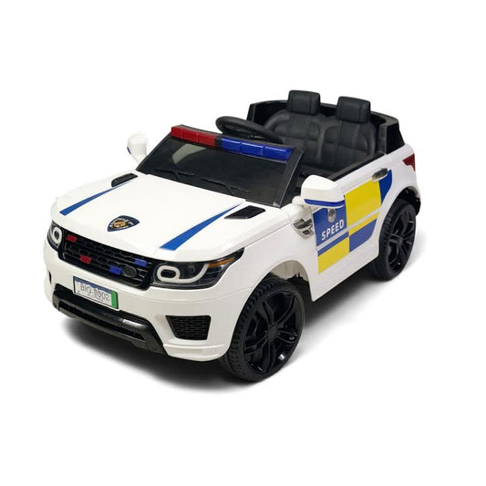 Mercedes Design Kids Police Car Ride On White