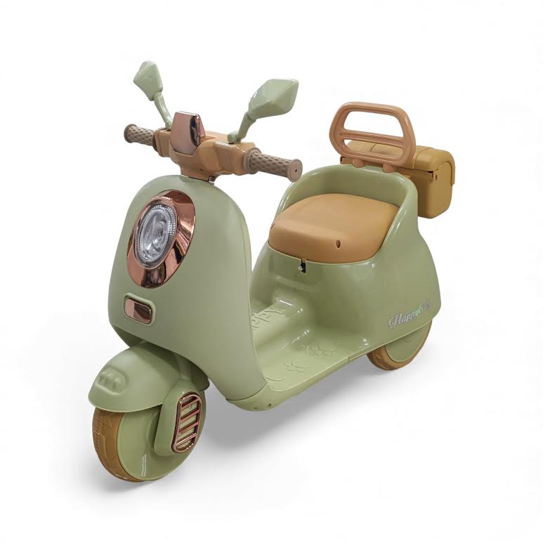 Kids Ride On Scooter Olive & Brown