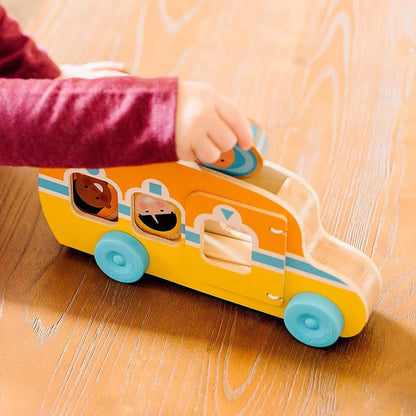 Melissa & Doug Go Tots Roll & Ride Bus Multicoloured