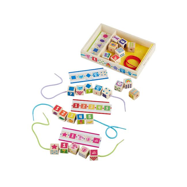 Melissa & Doug Blues Clues Wooden Lacing Beads Multicoloured