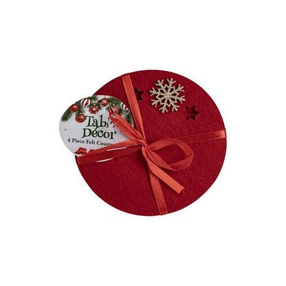 Hillhouse 4 Piece Coaster Set Red