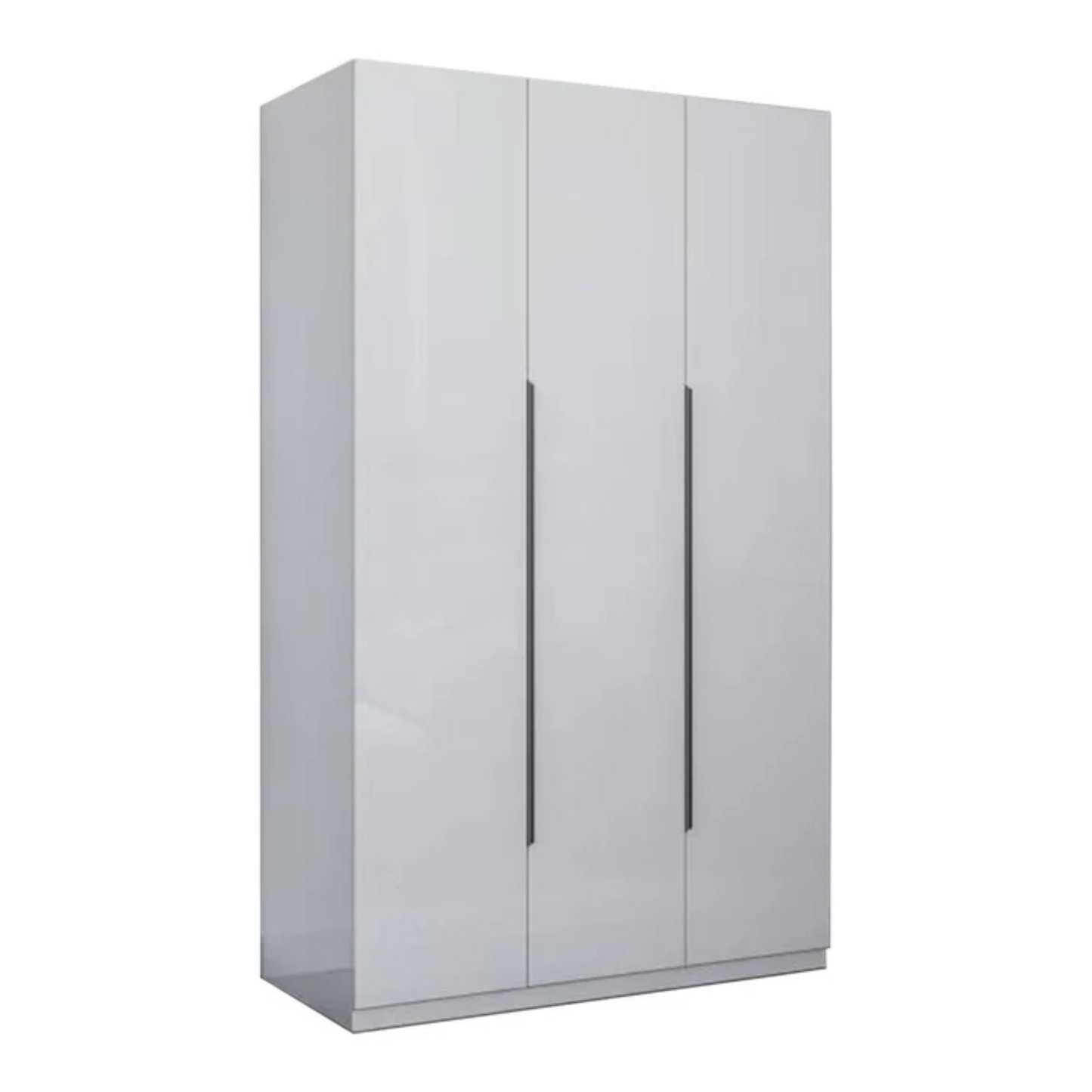 3 Door High Gloss Wardrobe White
