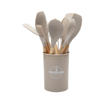 12 Piece Kitchen Utensil Set Khaki