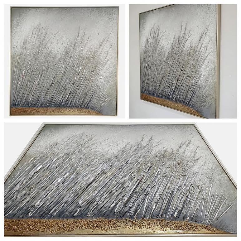 100 x 100cm Tall Grass Design Frame Multicoloured