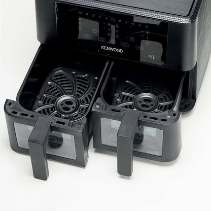 Kenwood 9L Dual Air Fryer with Viewing Window Black