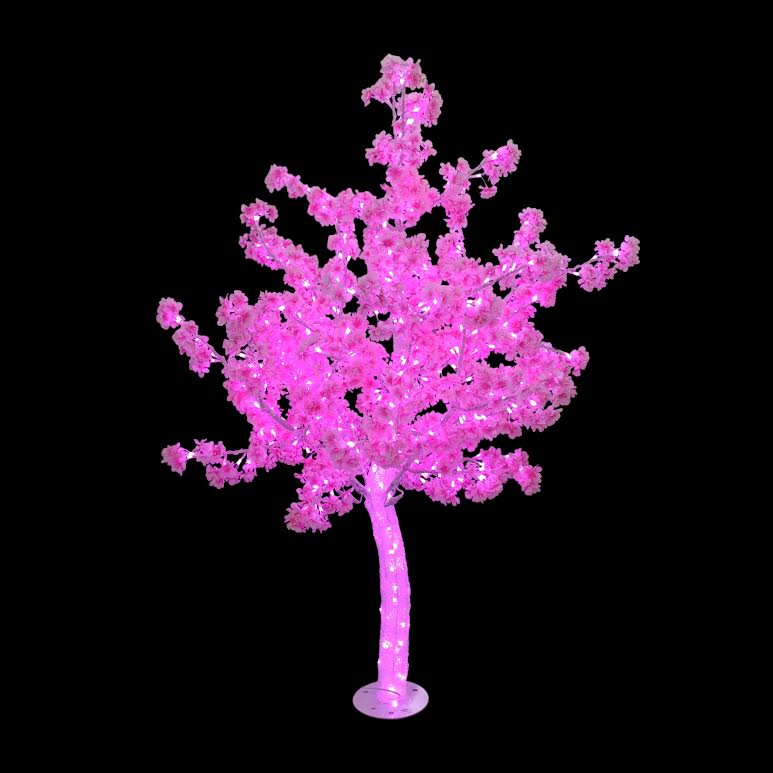 Large 1.8m LED Tree with Petals Pink