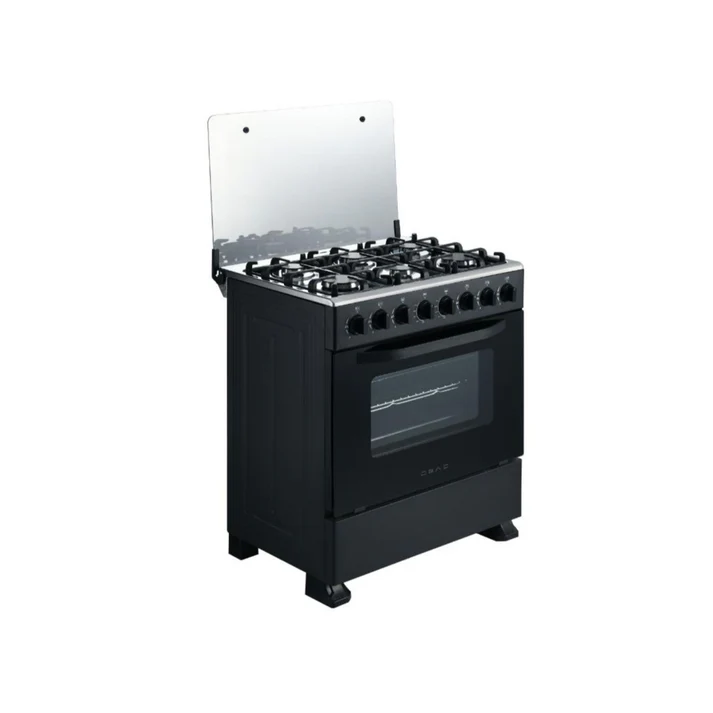 Obac 76 x 60cm Full Gas Stove Black