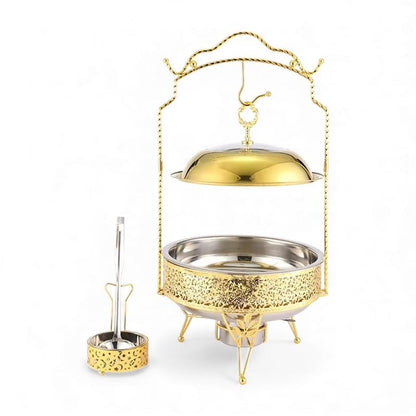 4Lt Chafing Dish with Spoon Gold