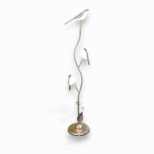 Bird Design Lamp Gold & White