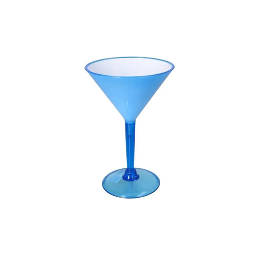 CH 250ml Plastic Martini Glass Blue