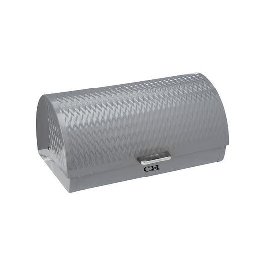 CH Waves Design Rolltop Bread Bin Grey