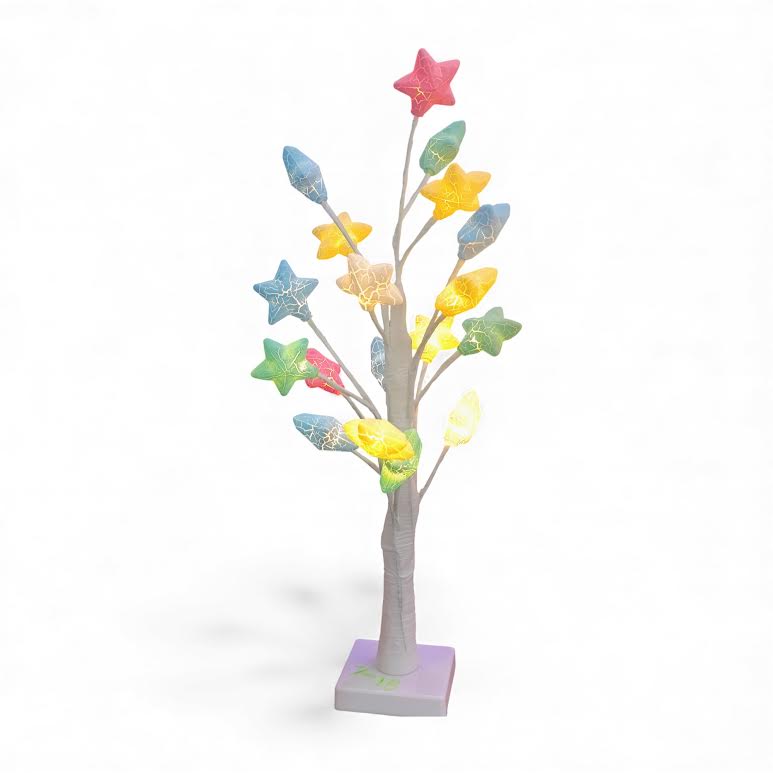 60cm LED Tree with Stars Multicoloured