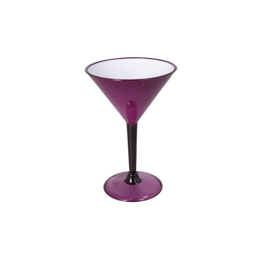CH 250ml Plastic Martini Glass Purple