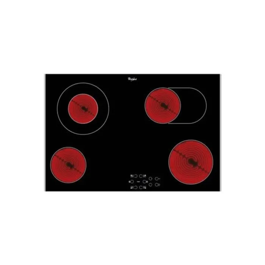 Whirlpool 77cm Electric Glass Hob Black