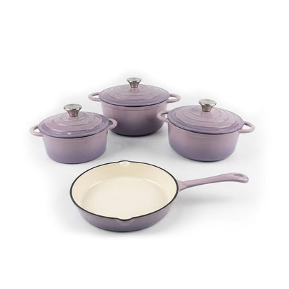 CH 7 Piece Cast Iron Pot Set Lavender