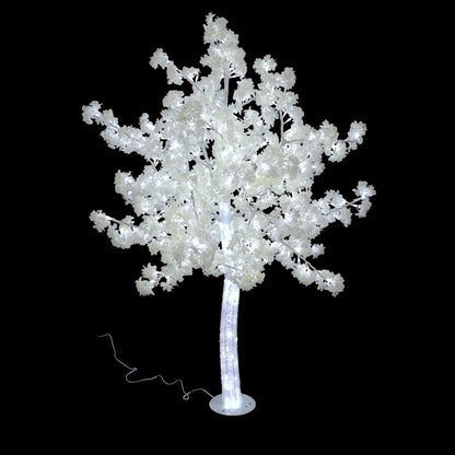 Large 1.8m LED Tree with Leaves White