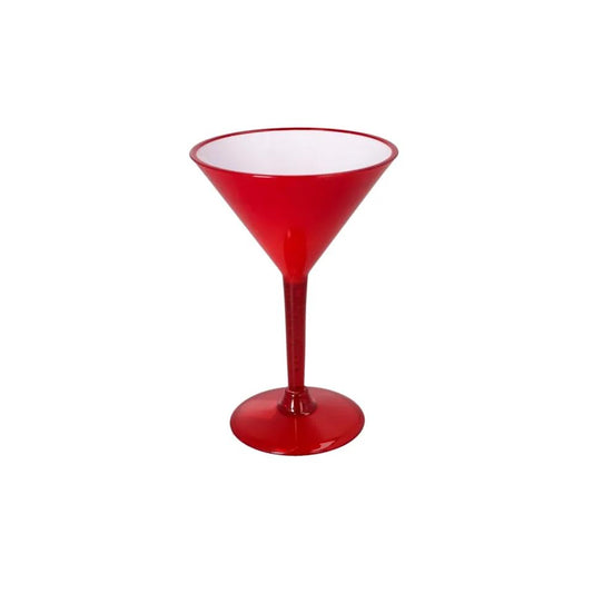 CH 250ml Plastic Martini Glass Red