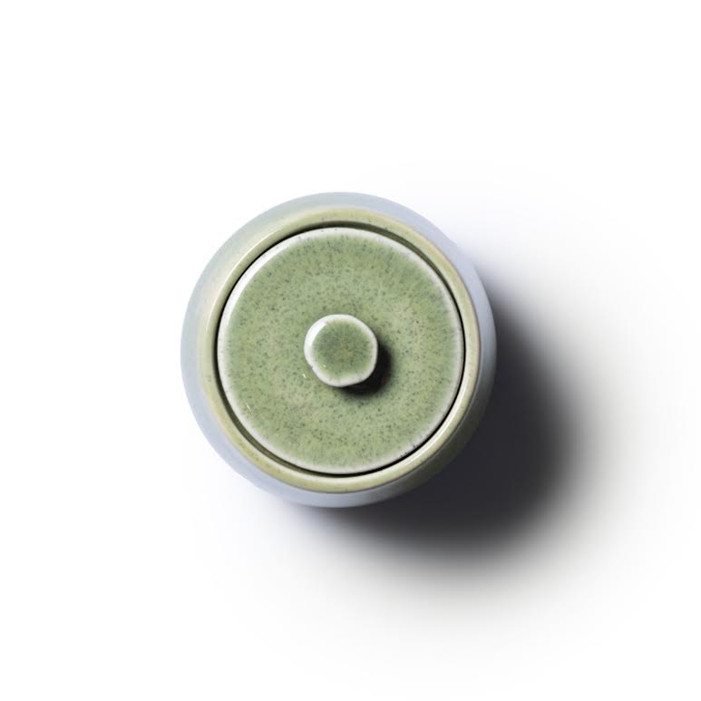 JAN Ashes & Olive Sugar Pot Green