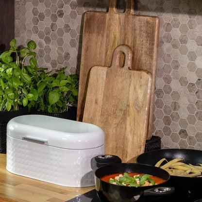 CH Diamond Bread Bin White