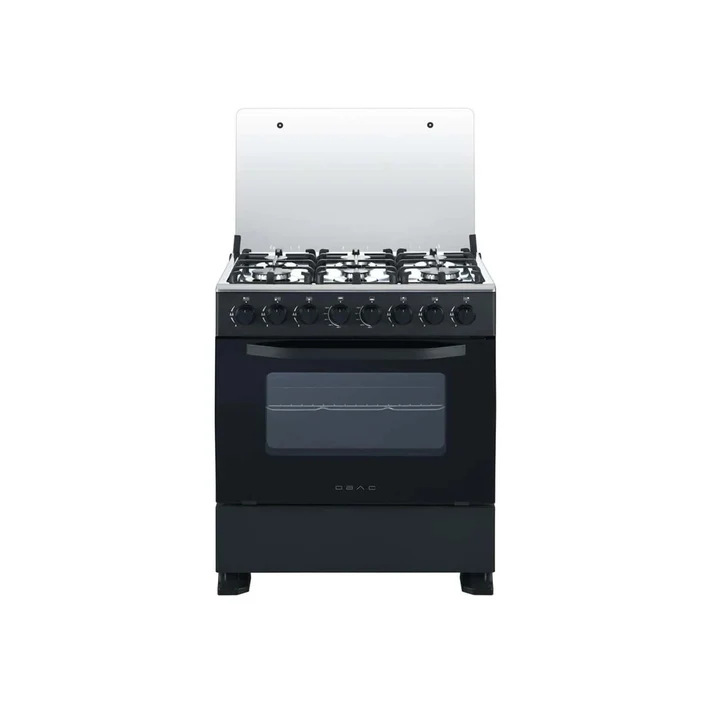 Obac 76 x 60cm Full Gas Stove Black