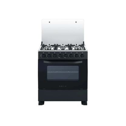 Obac 76 x 60cm Full Gas Stove Black