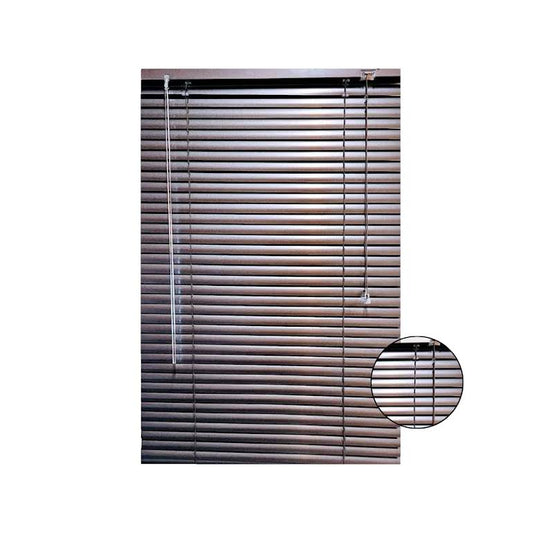 Xclusive Blinds 25mm 100 x 120cm Aluminium Blinds Chocolate