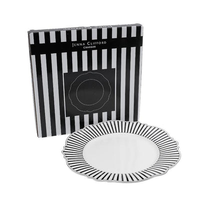 Jenna Clifford Ivory Noir 30cm Charger Black & White