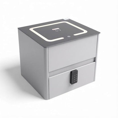 Side Pedestal with Safe & Wireless Charging Grey