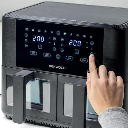 Kenwood 9L Dual Air Fryer with Viewing Window Black