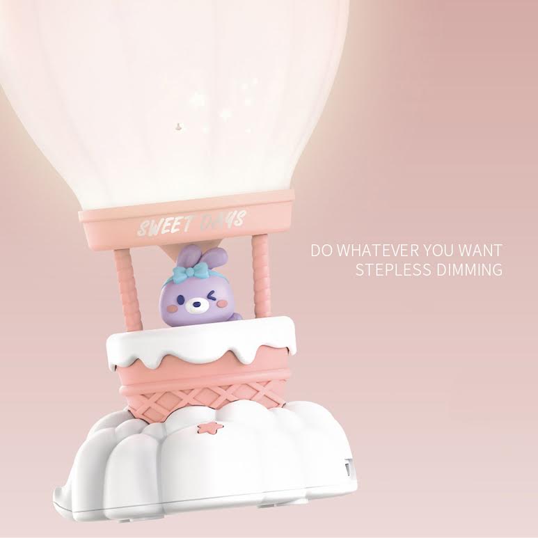 Hot Air Balloon Night Light Pink