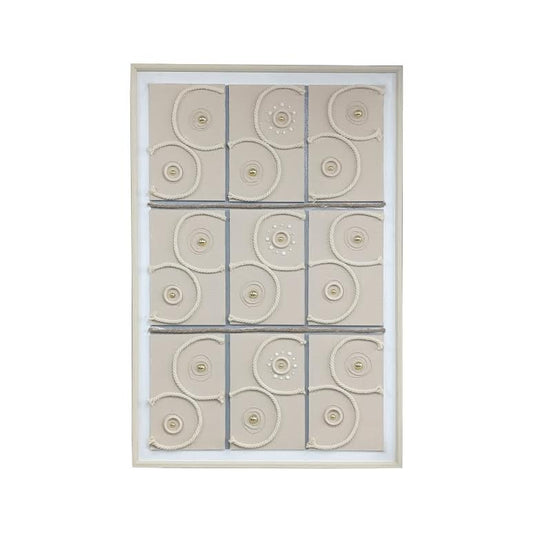 80 x 120cm Spiral Design Frame Cream