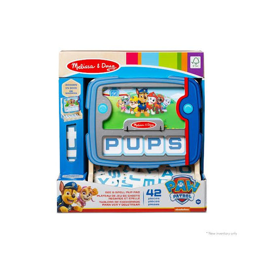Melissa & Doug Paw Patrol Wooden See & Spell Pup Pad Game Multicoloured