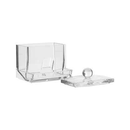 Five Selena Cotton Bud Dispenser Clear