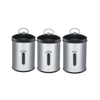CH 3 Piece 5Lt Stainless Steel Canister Set Silver